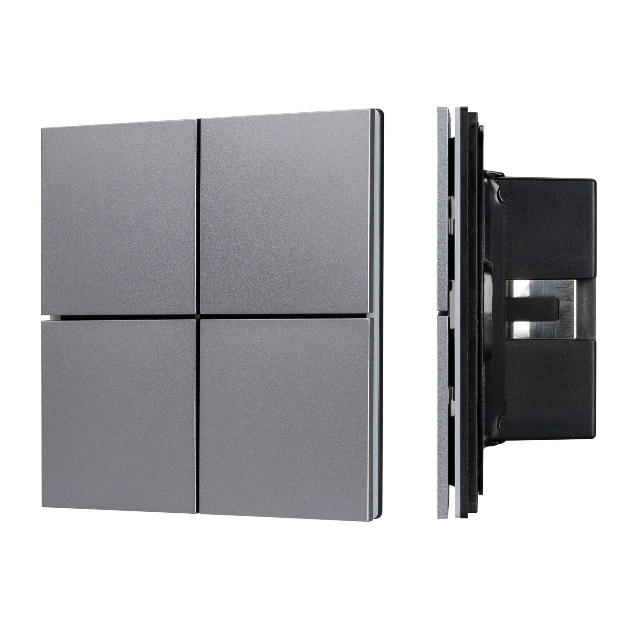 INTELLIGENT ARLIGHT Кнопочная панель KNX-304-23-IN Grey (BUS, Frameless) (IARL, IP20 Металл, 2 года) - изображение товара