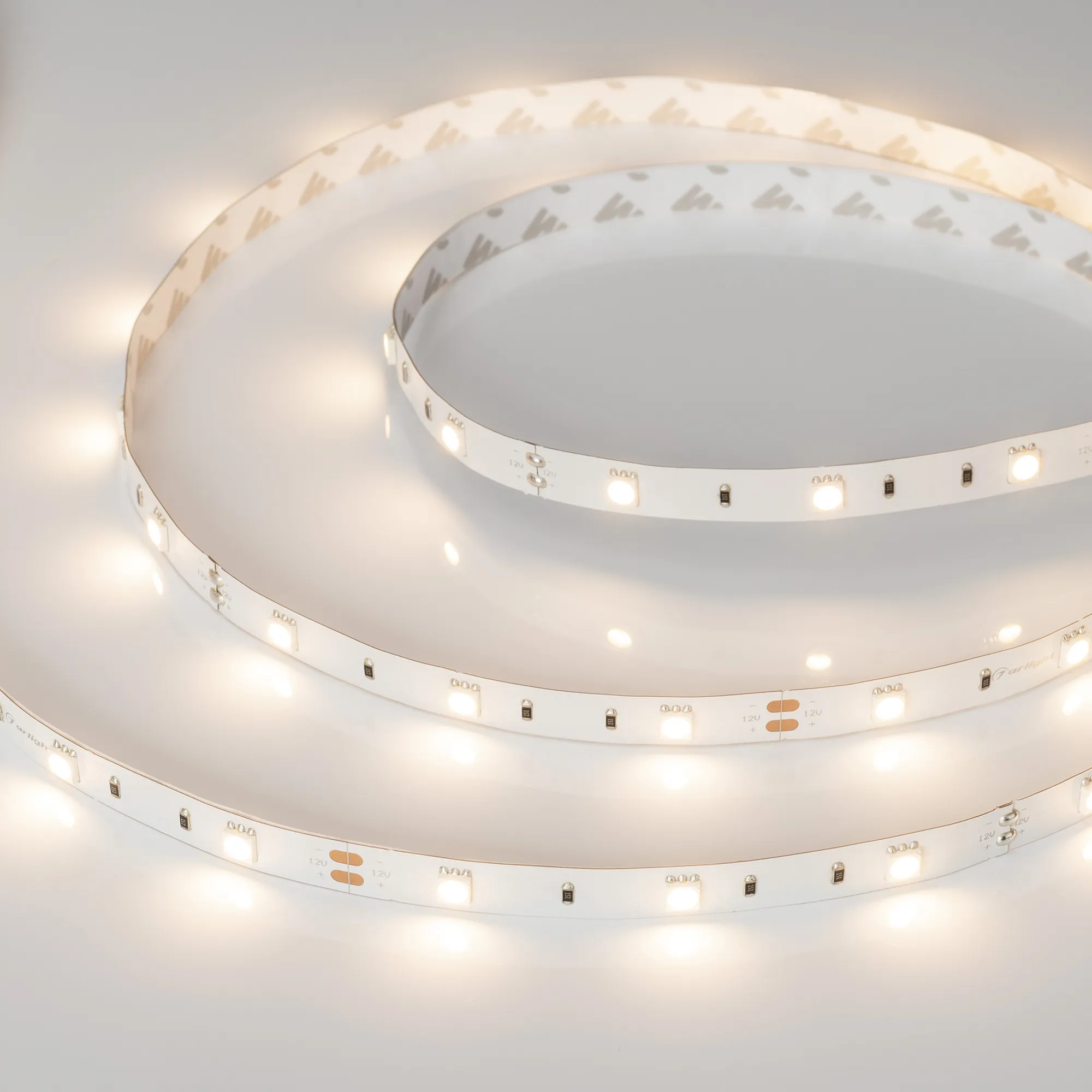 Лента светодиодная RT-B30-10mm 12V Warm3000 (7.2 W/m, IP20, 5060, 5m) (Arlight, 7.2 Вт/м, IP20) - изображение товара